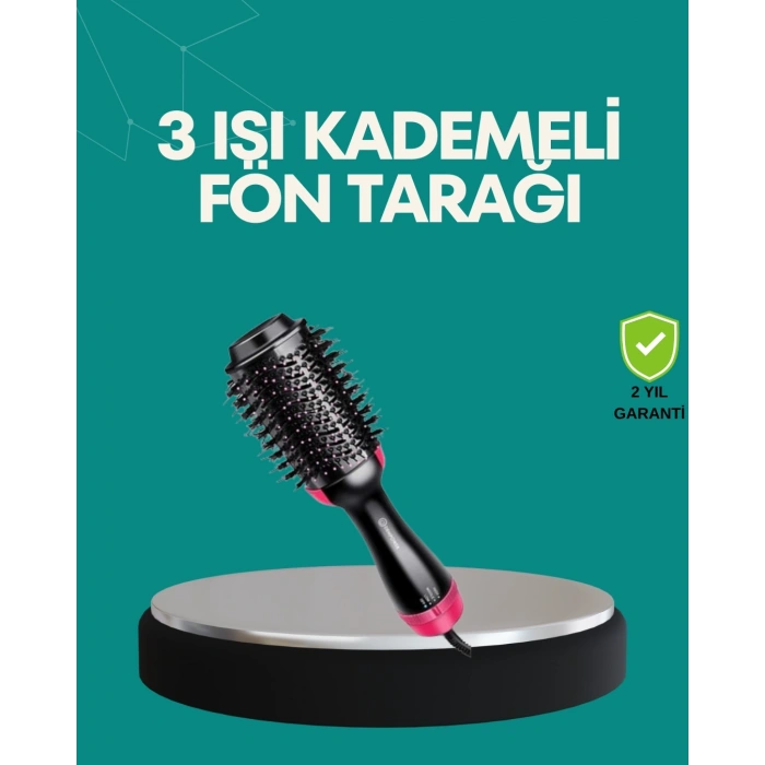 Mey İthalat® Kurutmalı Saç Şekillendirici Fönlü Fırça 1200 Watt Güç