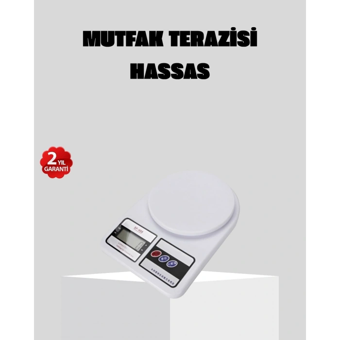 Mey İthalat® LCD Ekranlı Hassas Dijital Mutfak Terazisi – 5kg Kapasite, 1g Hassasiyet