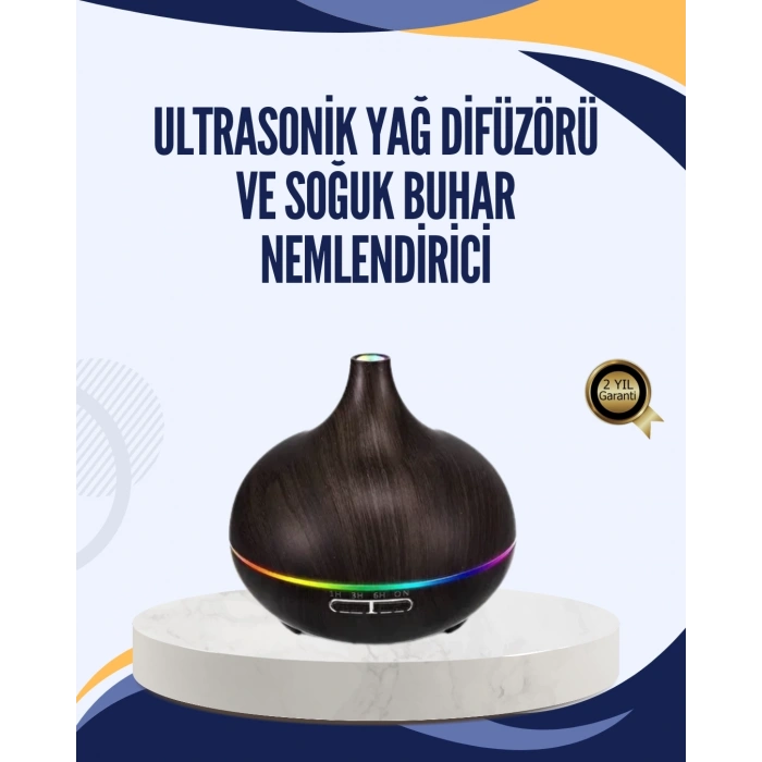 Mey İthalat® LED Işıklı Sessiz Çalışan Soğuk Buhar Nemlendirici
