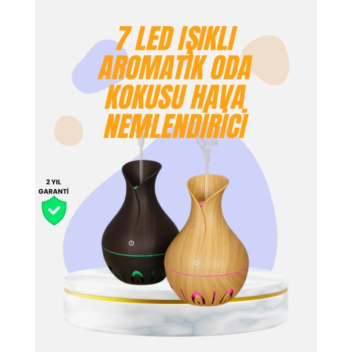 Mey İthalat® Led Işıklı Ultrasonik Oda Nemlendirici ve Uçucu Yağ Difüzörü