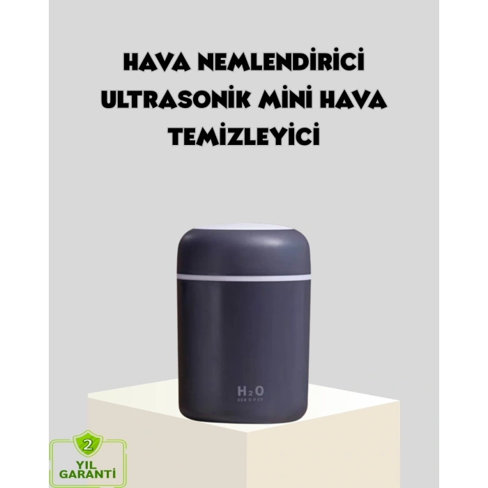 Mey İthalat® LED Işıklı USB Nemlendirici – Sürekli ve Aralıklı Püskürtme Modu