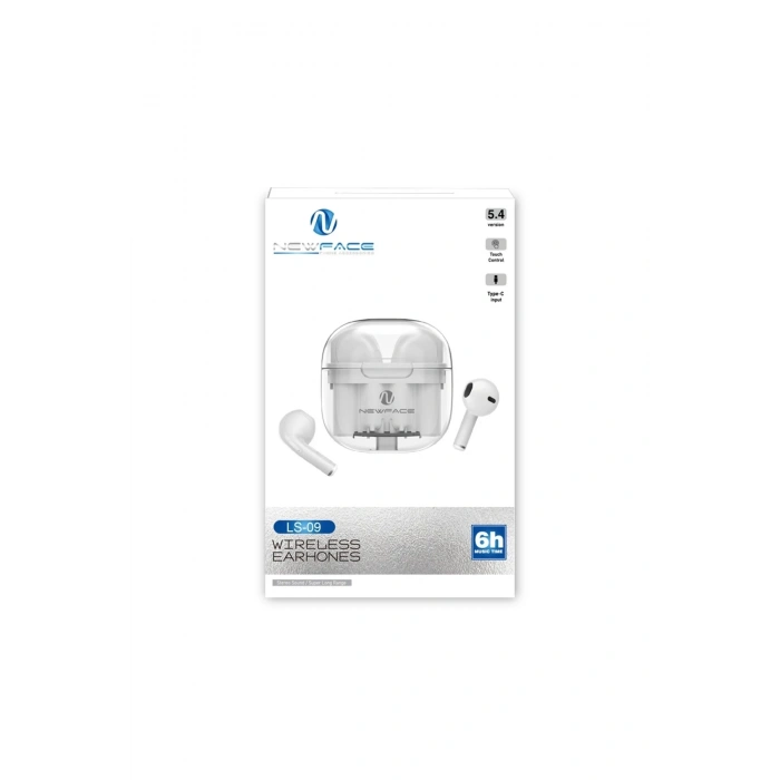 Mey İthalat®  LS-09 Bluetooth 5.3 TWS Kablosuz Airpods Kulaklık - Mavi