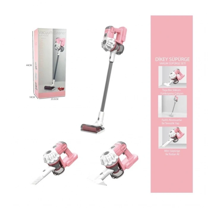 Mey İthalat® LS8807C -Dikey Elektrik Süpürgesi Pembe 3 in1  Kapalı Kutu