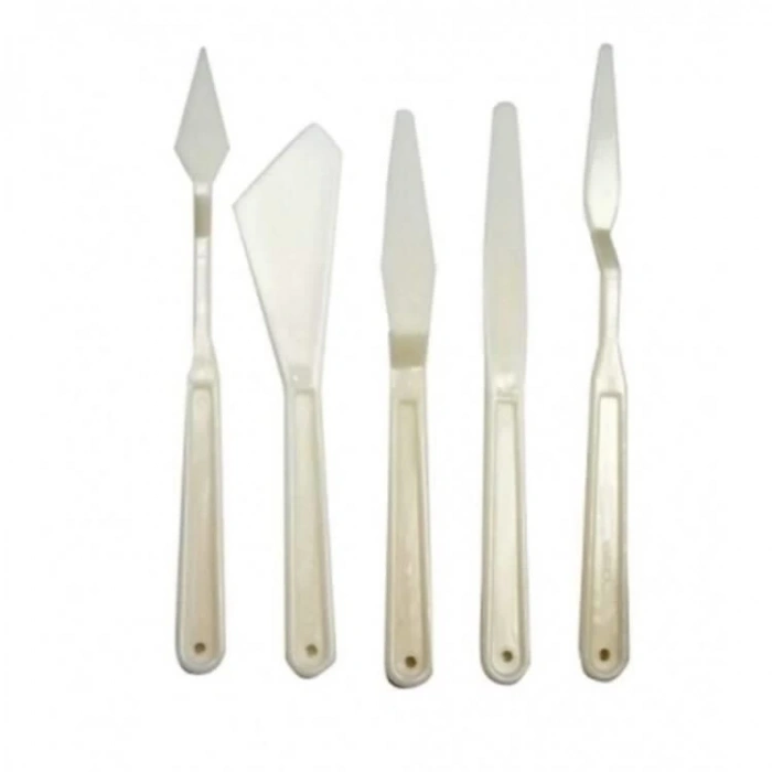 Mey İthalat® Luna Beyaz Spatula Seti 5 Parça