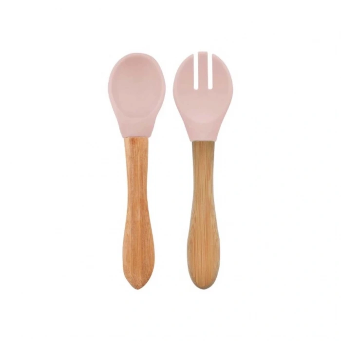Mey İthalat® Mama Kaşığı ve Çatal Seti Pinky Pink