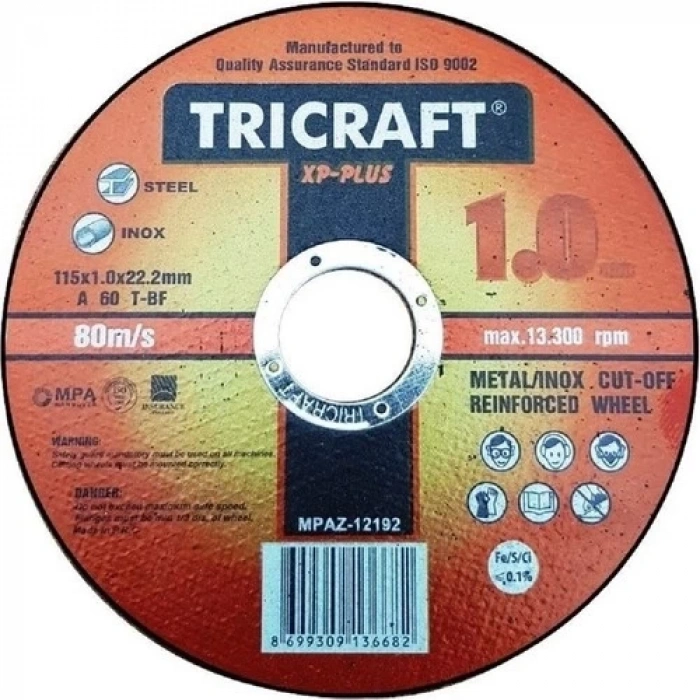 Mey İthalat® Meşem Trıcraft X Plus  115X1X22.23 mm Inox Kesici Taş MEŞEM-3301