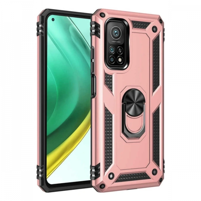 Mey İthalat®   Mi 10T Pro Kılıf Sofya Yüzüklü Silikon Kapak - Rose
