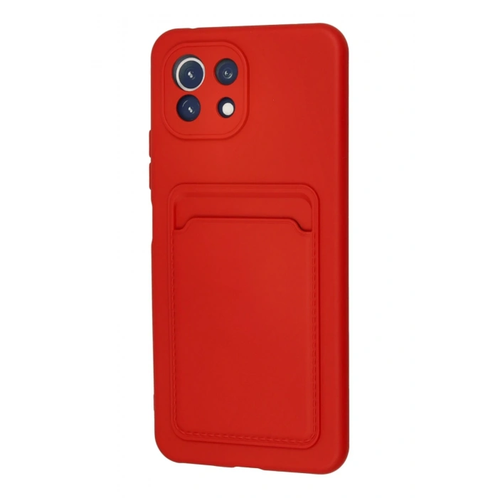 Mey İthalat®   Mi 11 Kılıf Kelvin Kartvizitli Silikon - Kırmızı