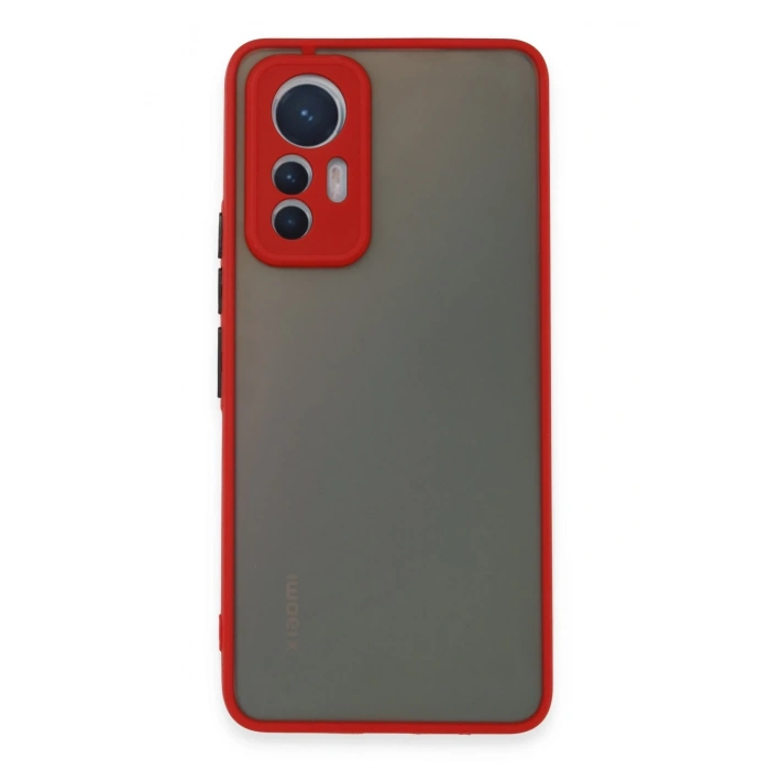 Mey İthalat®   Mi 12 Lite Kılıf Montreal Silikon Kapak - Kırmızı