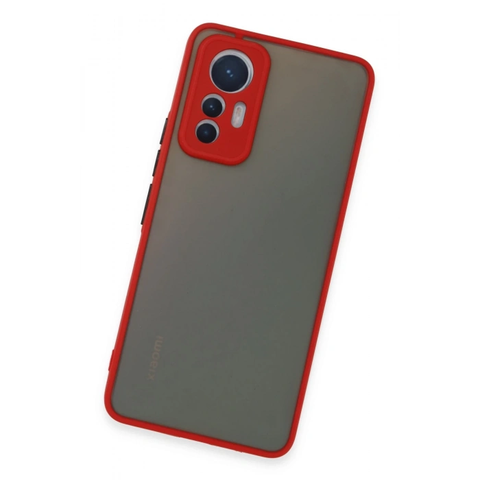 Mey İthalat®   Mi 12 Lite Kılıf Montreal Silikon Kapak - Kırmızı