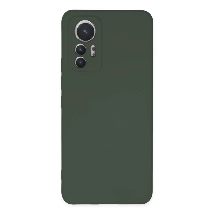 Mey İthalat®   Mi 12 Lite Kılıf Nano içi Kadife Silikon - Koyu Yeşil