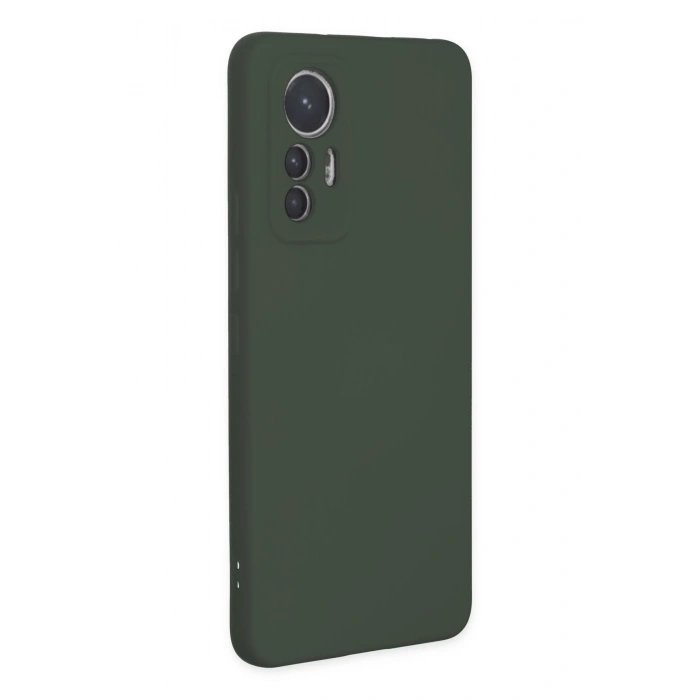 Mey İthalat®   Mi 12 Lite Kılıf Nano içi Kadife Silikon - Koyu Yeşil