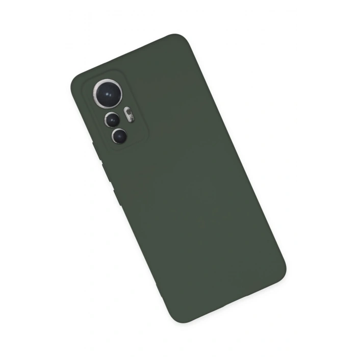 Mey İthalat®   Mi 12 Lite Kılıf Nano içi Kadife Silikon - Koyu Yeşil