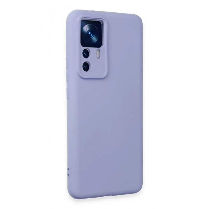 Mey İthalat®   Mi 12T Pro Kılıf Nano içi Kadife Silikon - Lila