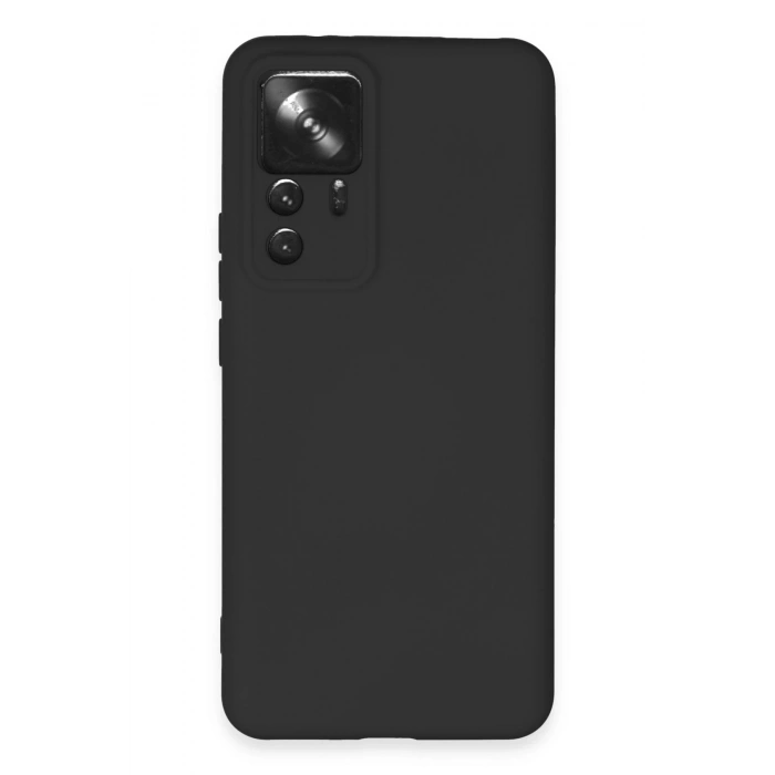 Mey İthalat®   Mi 12T Pro Kılıf Nano içi Kadife Silikon - Siyah