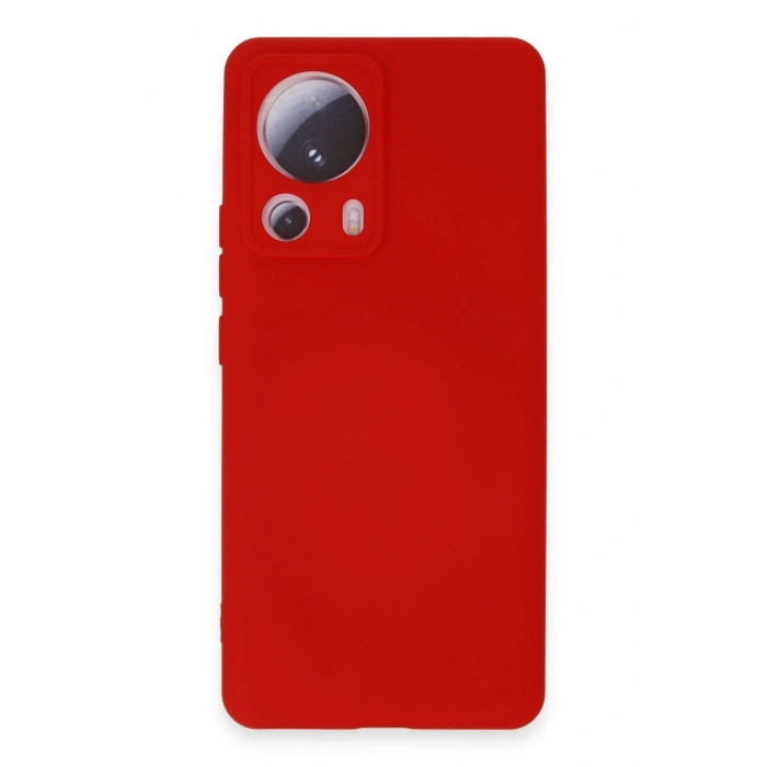 Mey İthalat®   Mi 13 Lite Kılıf Nano içi Kadife Silikon - Kırmızı