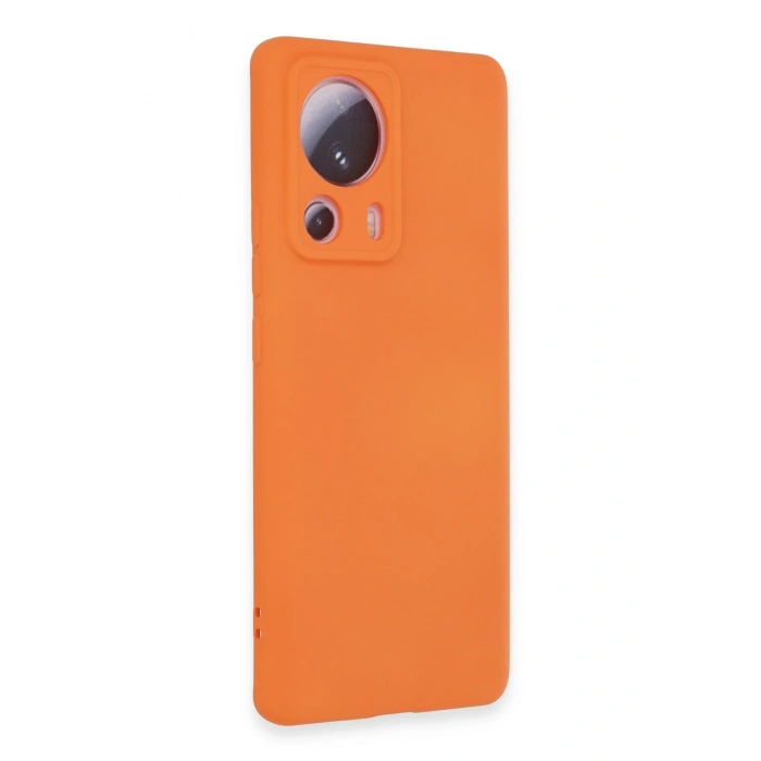 Mey İthalat®   Mi 13 Lite Kılıf Nano içi Kadife Silikon - Turuncu