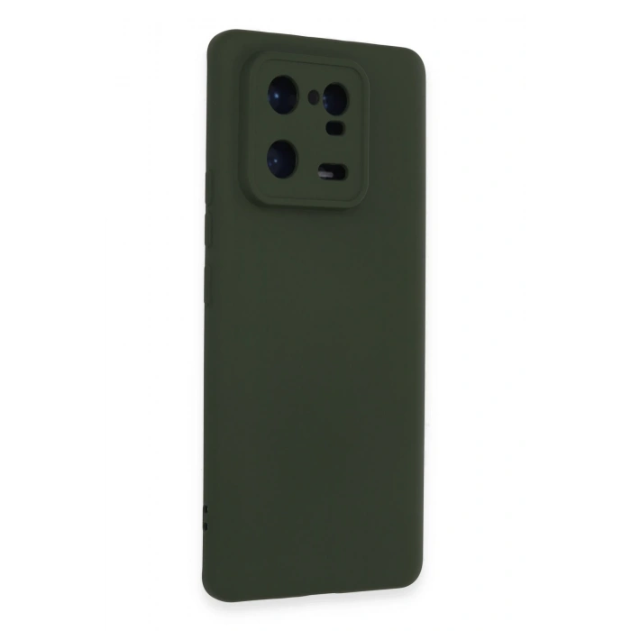 Mey İthalat®   Mi 13 Pro Kılıf Nano içi Kadife Silikon - Koyu Yeşil