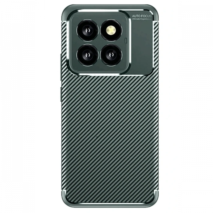 Mey İthalat®   Mi 14T Pro Kılıf Auto Focus Karbon Kapak - Koyu Yeşil