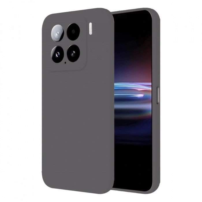 Mey İthalat®   Mi 15 Pro Kılıf Nano içi Kadife Silikon - Gri