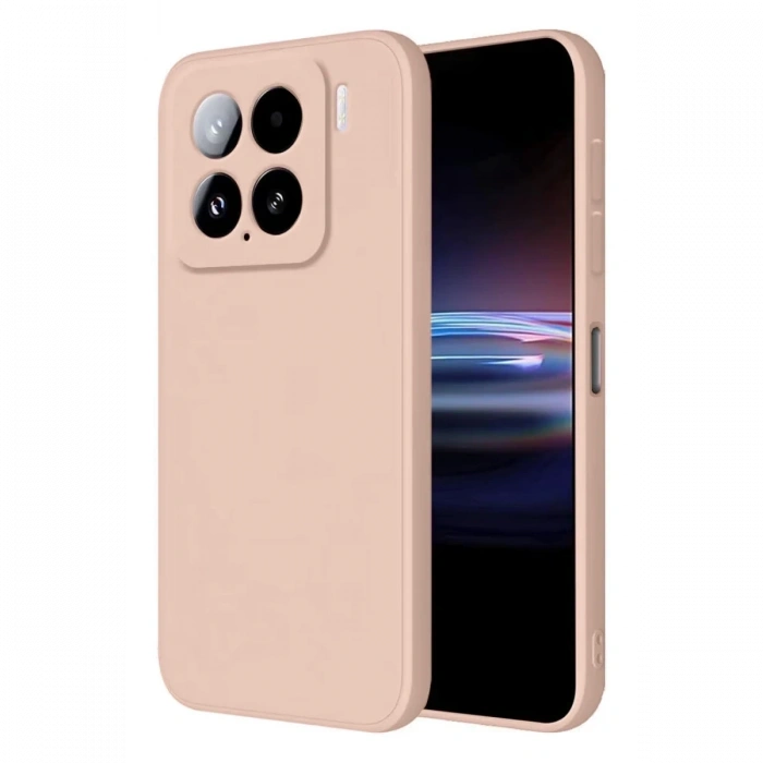 Mey İthalat®   Mi 15 Pro Kılıf Nano içi Kadife Silikon - Pudra