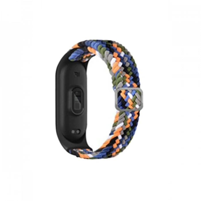 Mey İthalat®   Mi Band 4 Star Kordon - Gri-Turuncu