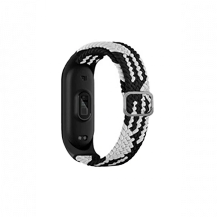 Mey İthalat®   Mi Band 4 Star Kordon - Siyah-Beyaz