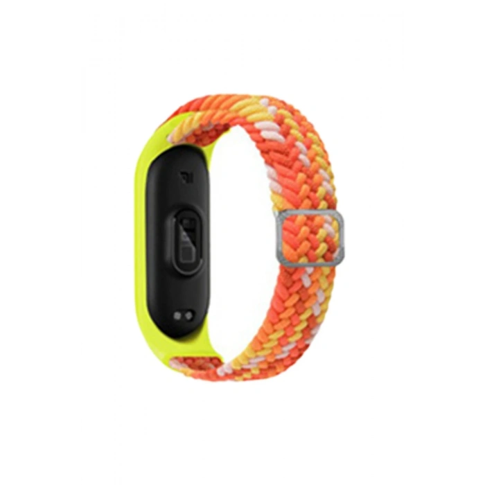 Mey İthalat®   Mi Band 6 Star Kordon - Turuncu-Sarı