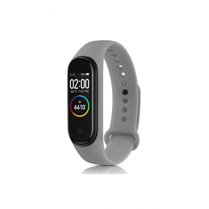 Mey İthalat®   Mi Band 7 Klasik Kordon - Açık Gri