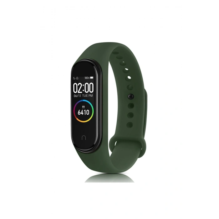 Mey İthalat®   Mi Band 7 Klasik Kordon - Haki Yeşil