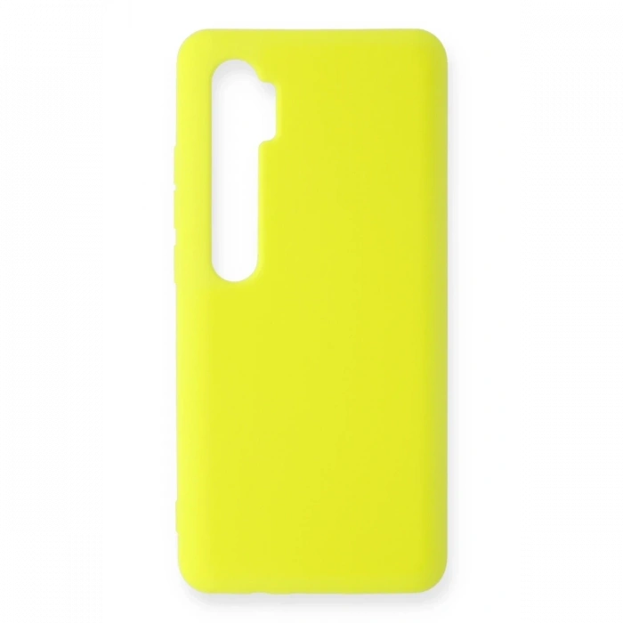 Mey İthalat®   Mi Note 10 Lite Kılıf Nano içi Kadife Silikon - Sarı