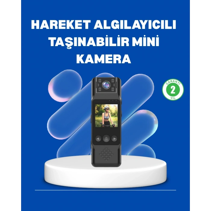 Mey İthalat® Mini Kamera 1080P Full HD Döner Lens Taşınabilir