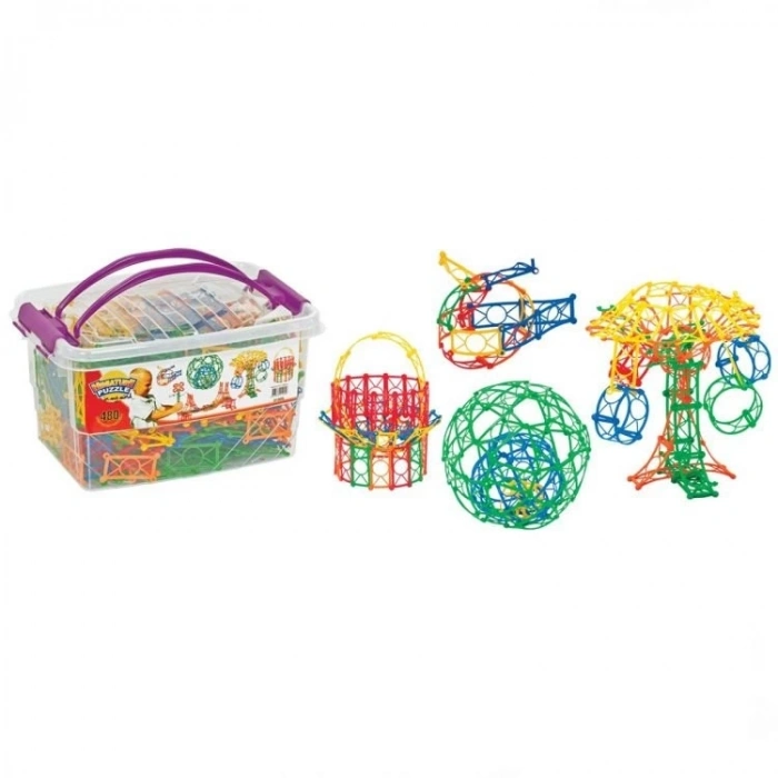 Mey İthalat® Minyatür Puzzle Box Eğitici Şekiller 480 Parça