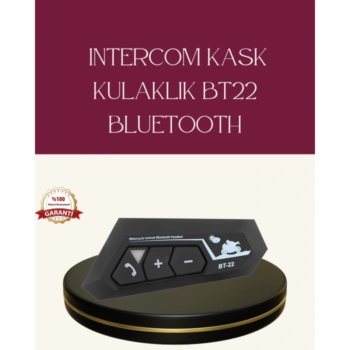 Mey İthalat® Motosiklet Sürüşleri İçin BT22 Kask Bluetooth Kulaklık Mikrofonlu