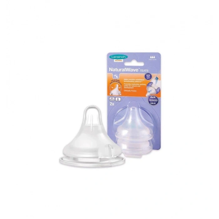 Mey İthalat®   Natural Wave Biberon Emziği Yavaş Akış 2Li