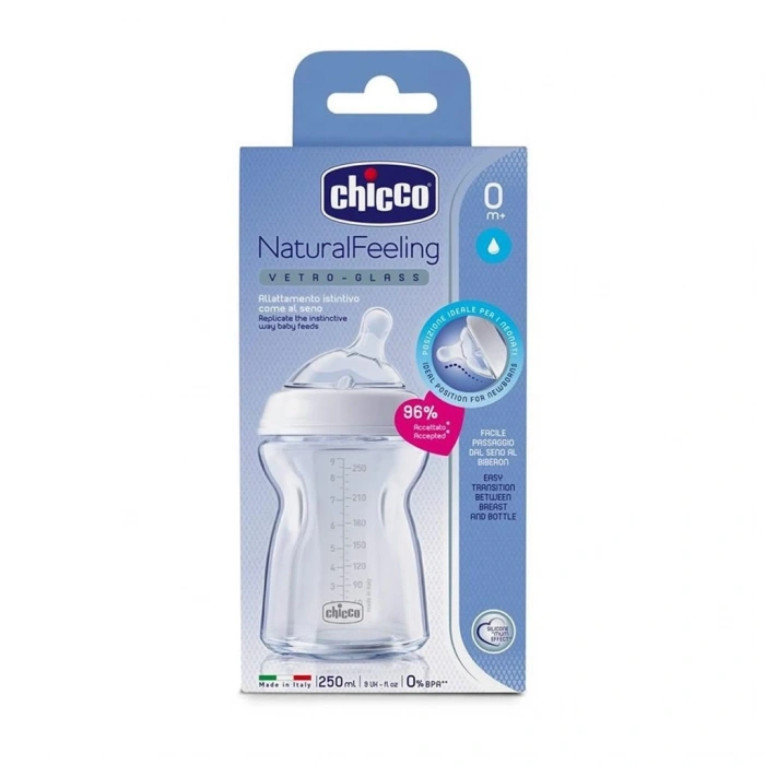 Mey İthalat®   NaturalFeeling Cam Biberon 0+ Ay 250 ml