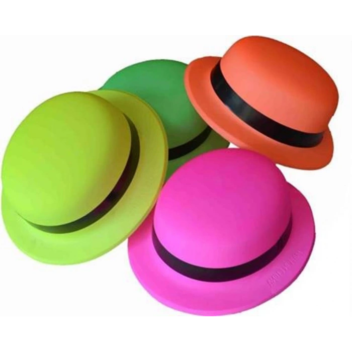 Mey İthalat® Neon Partisi Pembe Renk Melon Plastik Parti Şapkası