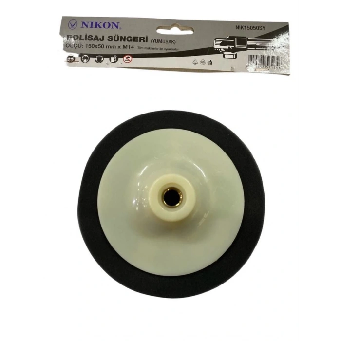 Mey İthalat® Nikon 15050SY Polisaj Süngeri 150 mm Siyah Yumuşak