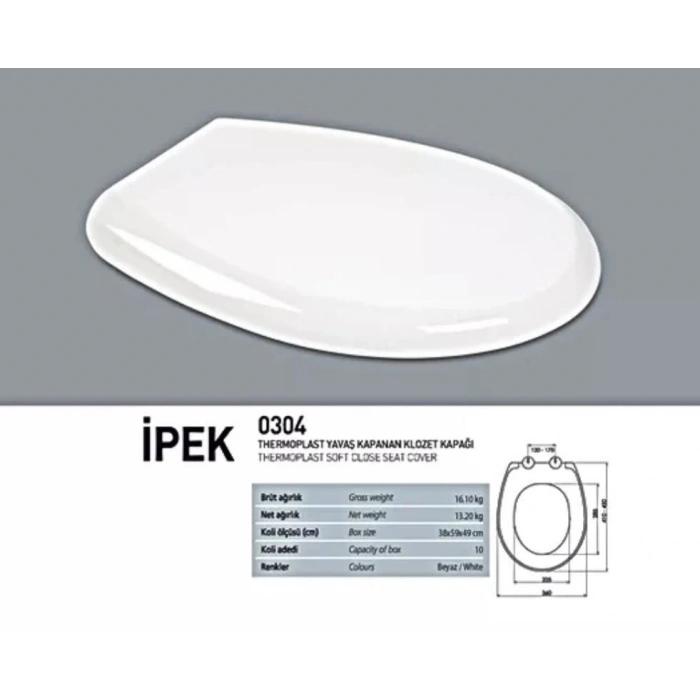 Mey İthalat® NKP İpek Amortisörlü+Tak Çıkar Klozet Kapağı