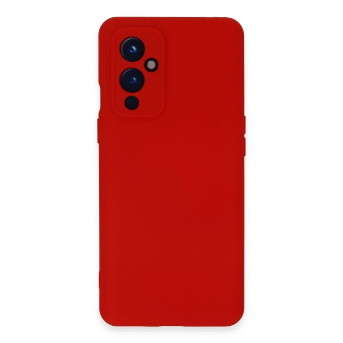 Mey İthalat®  One Plus 9 Kılıf Nano içi Kadife Silikon - Kırmızı