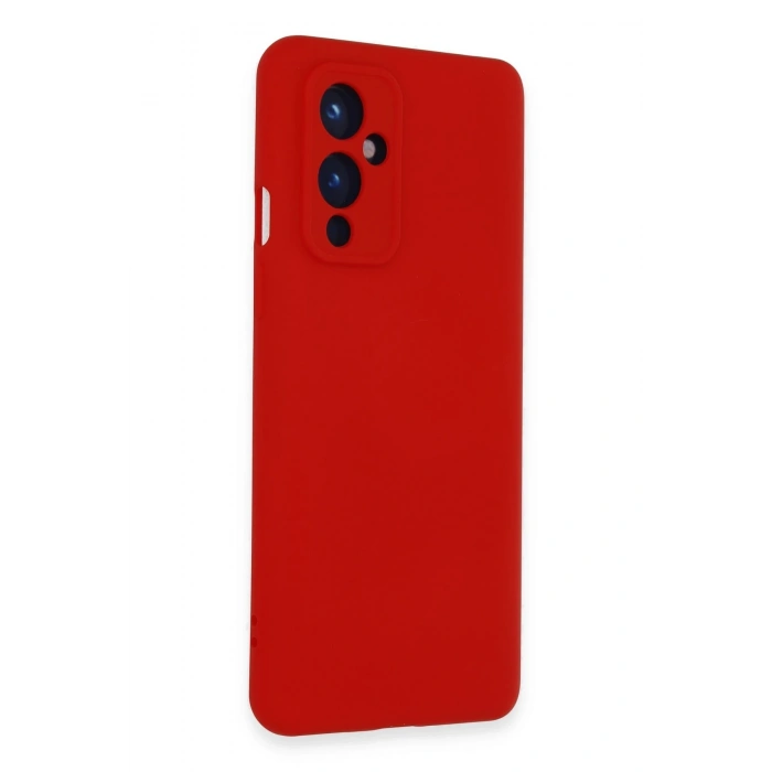 Mey İthalat®  One Plus 9 Kılıf Nano içi Kadife Silikon - Kırmızı