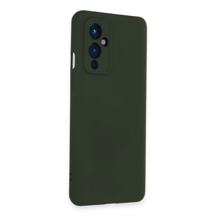 Mey İthalat®  One Plus 9 Kılıf Nano içi Kadife Silikon - Koyu Yeşil