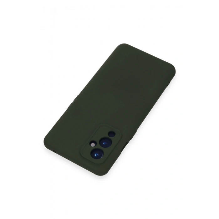 Mey İthalat®  One Plus 9 Kılıf Nano içi Kadife Silikon - Koyu Yeşil
