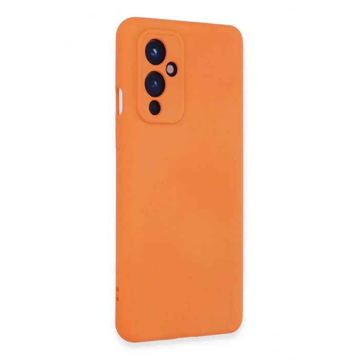 Mey İthalat®  One Plus 9 Kılıf Nano içi Kadife Silikon - Turuncu