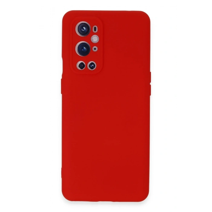 Mey İthalat®  One Plus 9 Pro Kılıf Nano içi Kadife Silikon - Kırmızı