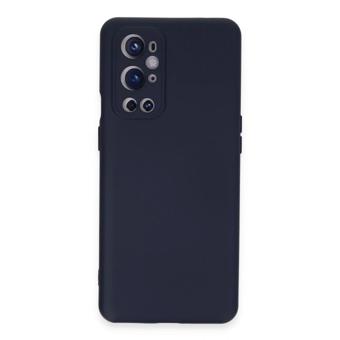 Mey İthalat®  One Plus 9 Pro Kılıf Nano içi Kadife Silikon - Lacivert