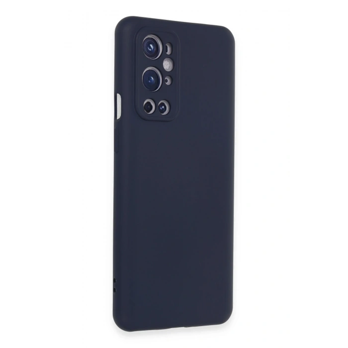 Mey İthalat®  One Plus 9 Pro Kılıf Nano içi Kadife Silikon - Lacivert