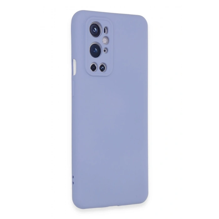 Mey İthalat®  One Plus 9 Pro Kılıf Nano içi Kadife Silikon - Mavi