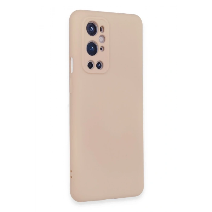 Mey İthalat®  One Plus 9 Pro Kılıf Nano içi Kadife Silikon - Pudra
