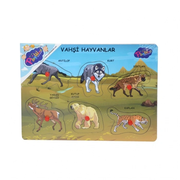 Mey İthalat® ONY-328 329 Onyıl, Ahşap Tutmalı Vahşi Hayvanlar